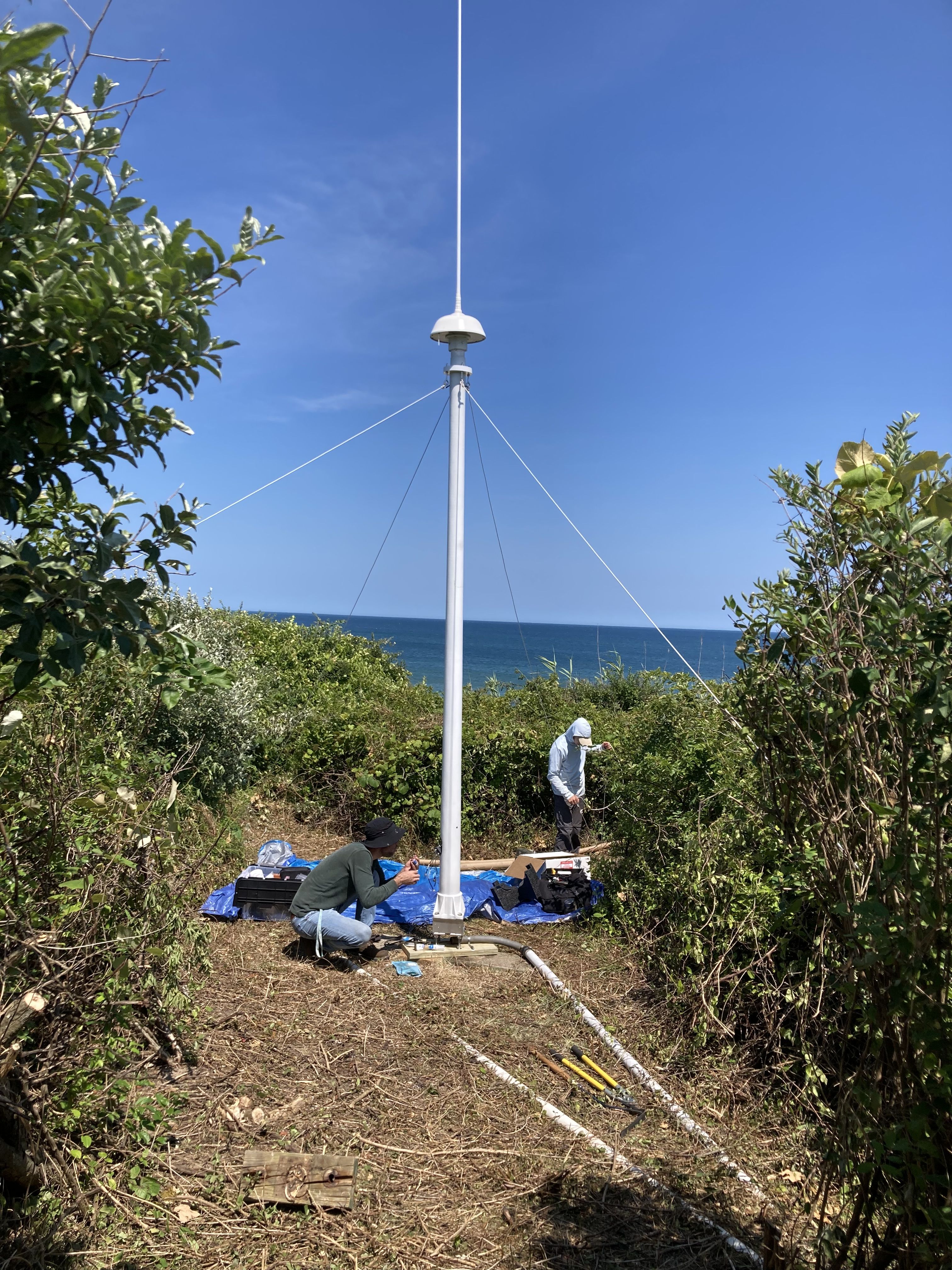One of two HF radar antennas installed at the Nauset site.